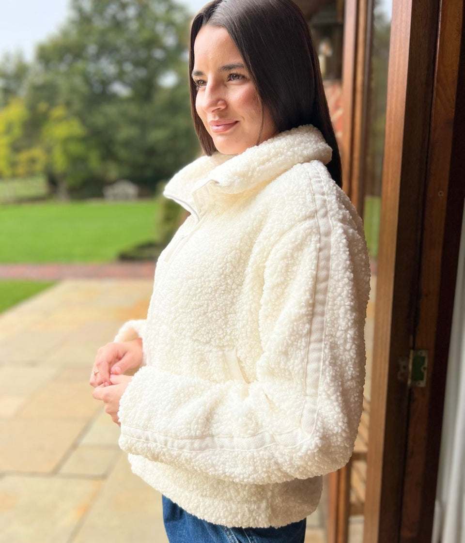 Cosy Borg Fleece Zip Through Jacket