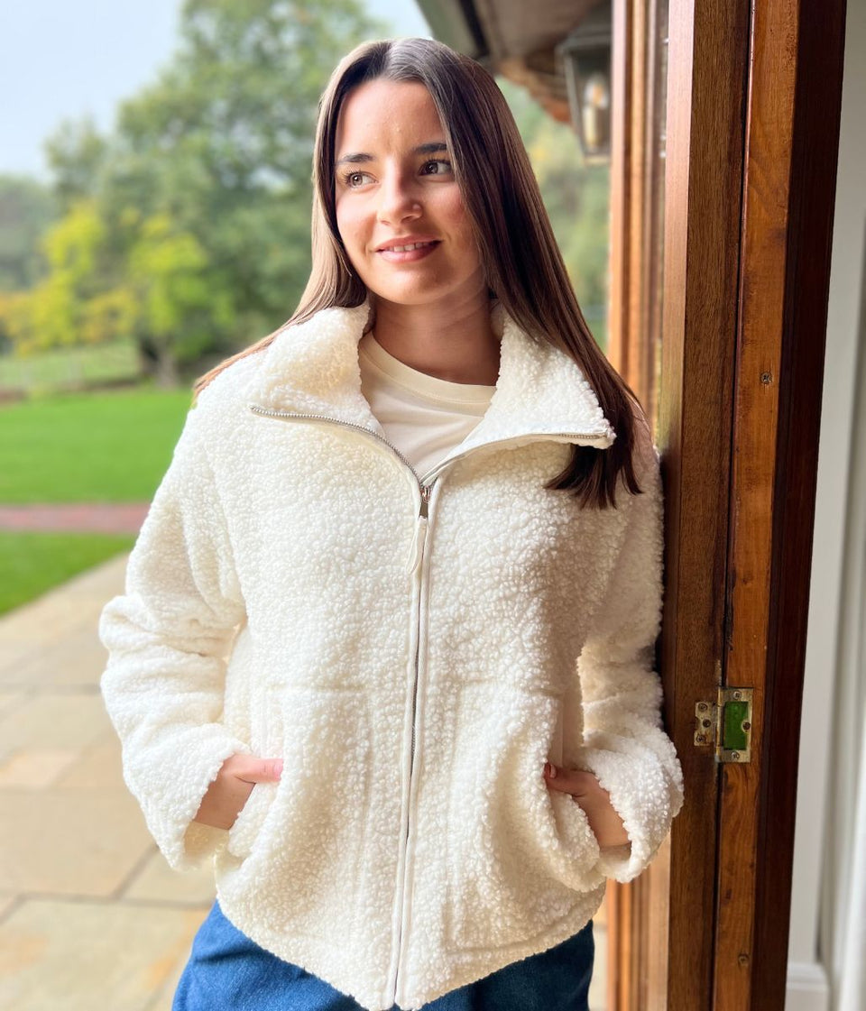 Cosy Borg Fleece Zip Through Jacket