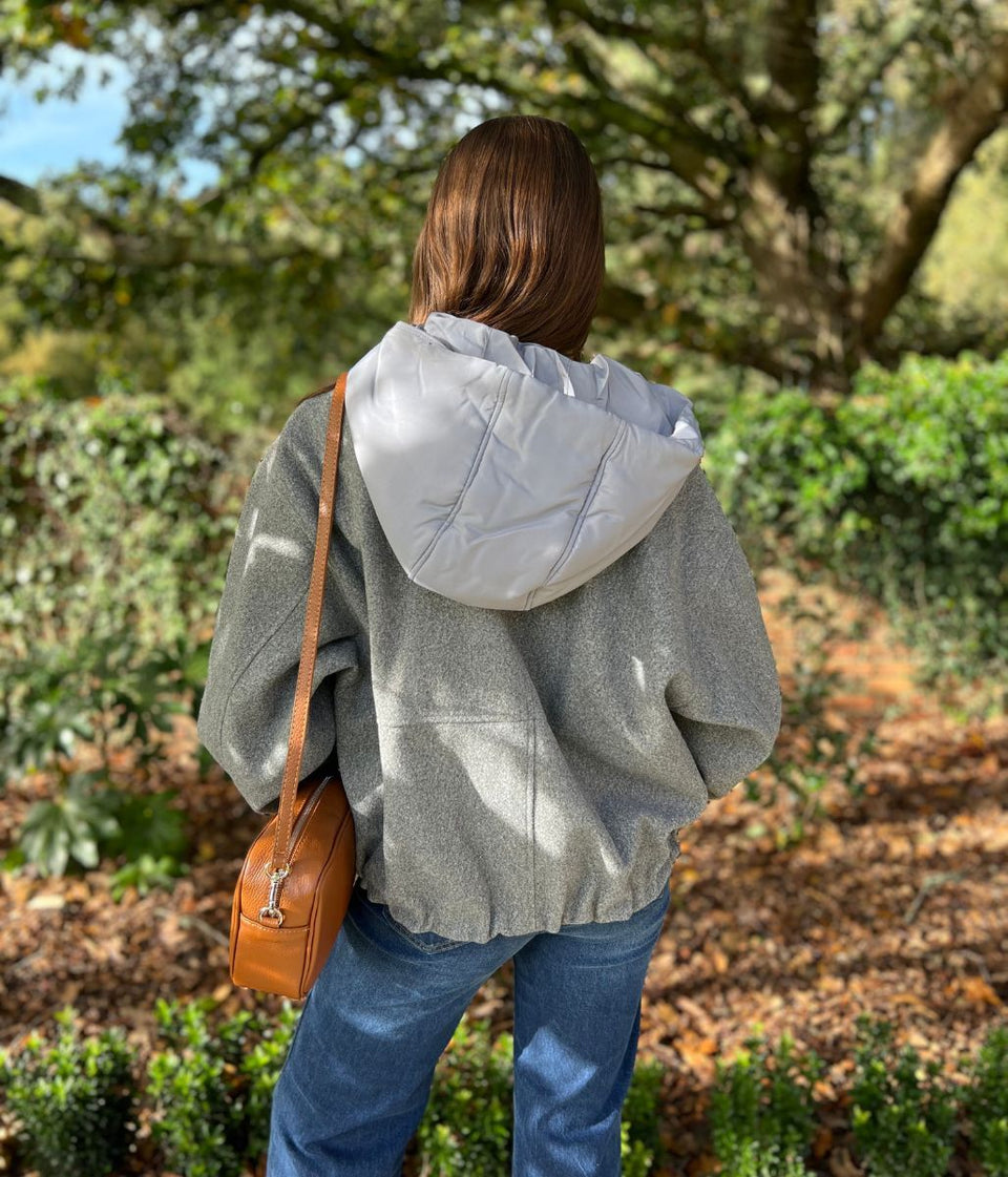 Grey Bomber Jacket