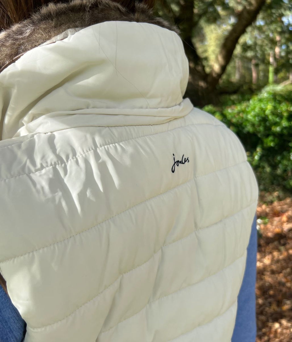 Winter White Melford Hooded Gilet