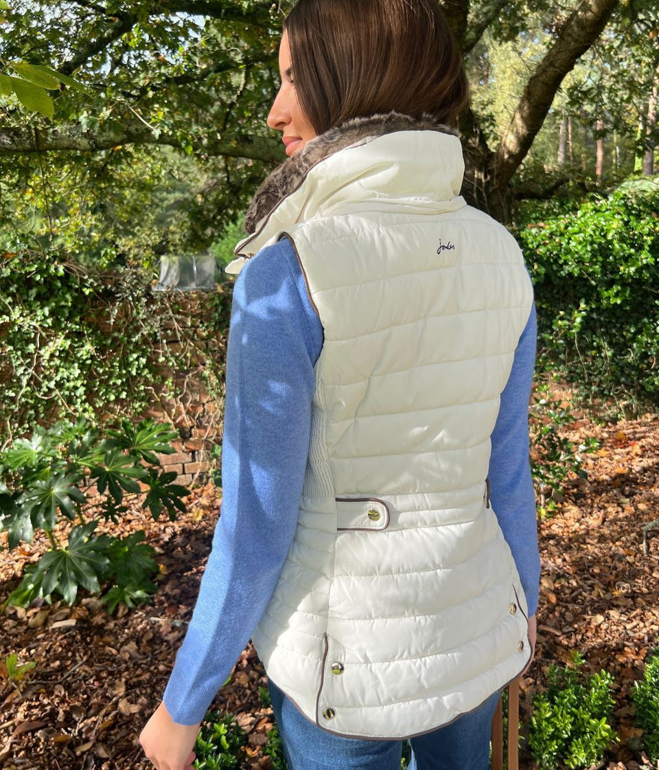 Winter White Melford Hooded Gilet