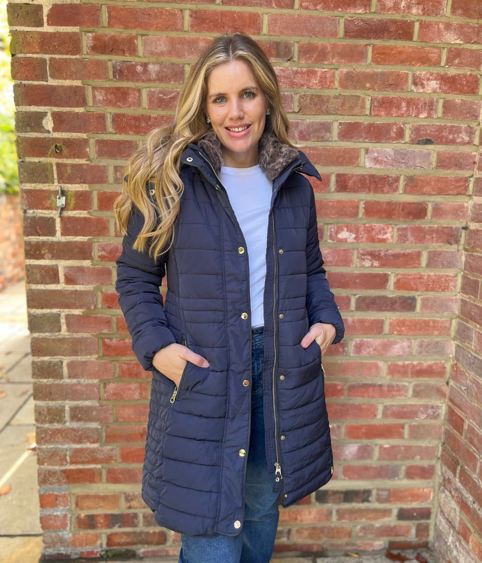 Navy Cherington Padded Coat