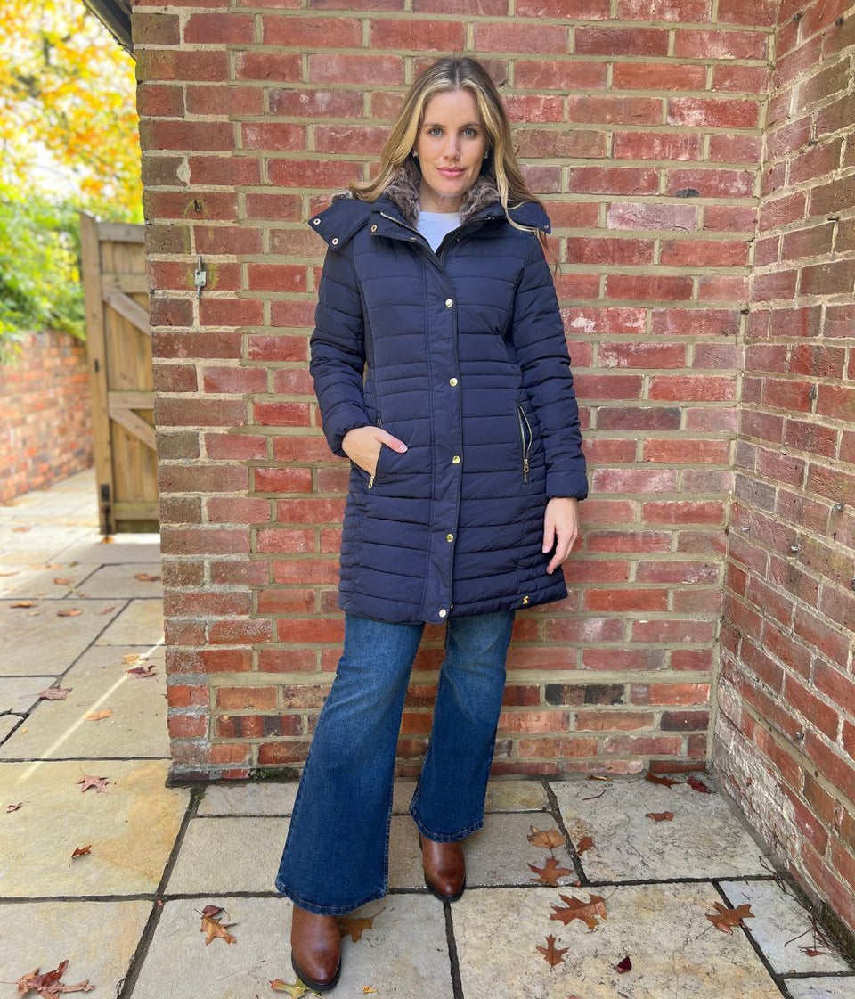 Navy Cherington Padded Coat