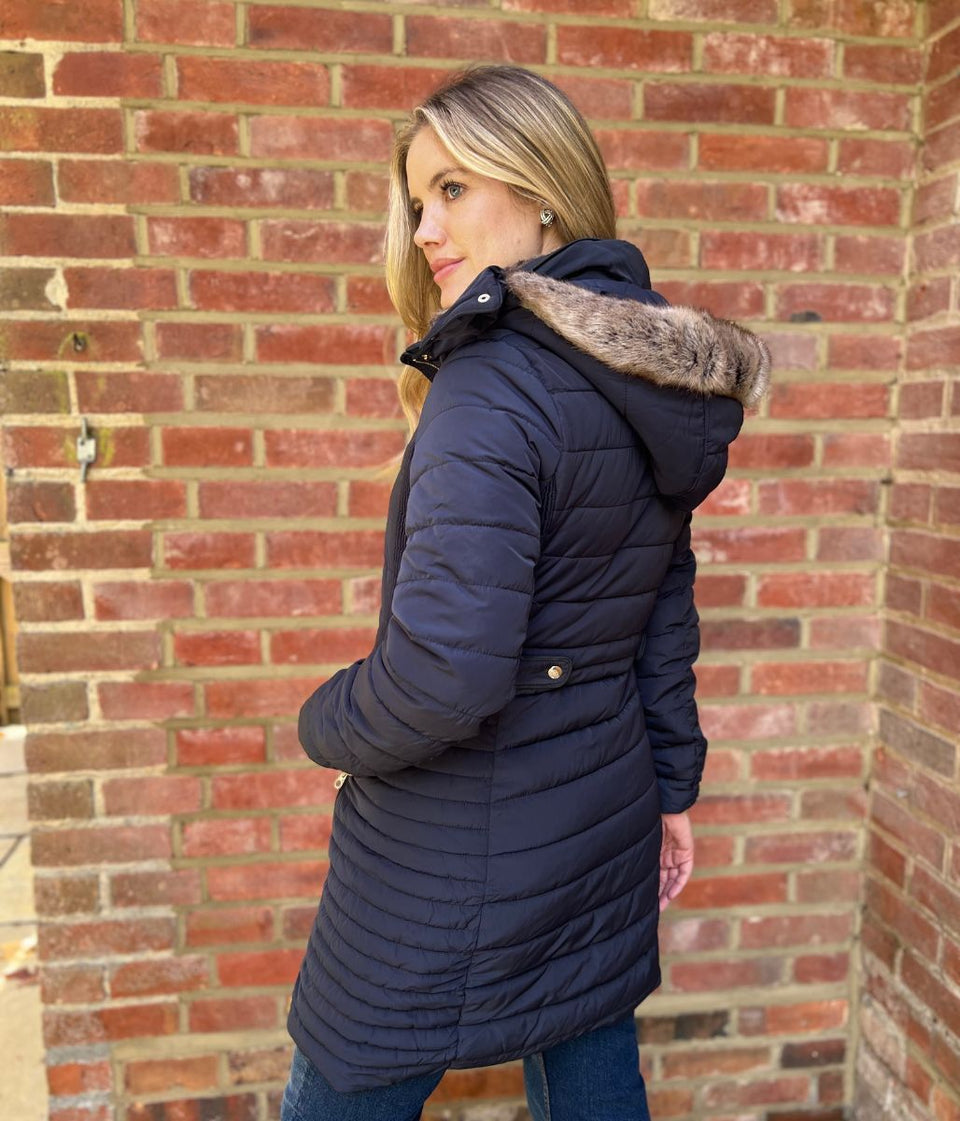 Navy Cherington Padded Coat