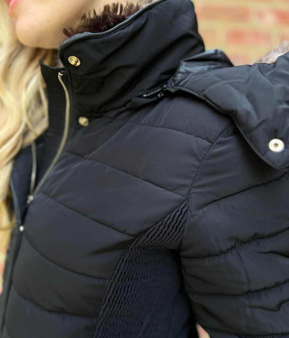 Black Cherington Padded Coat