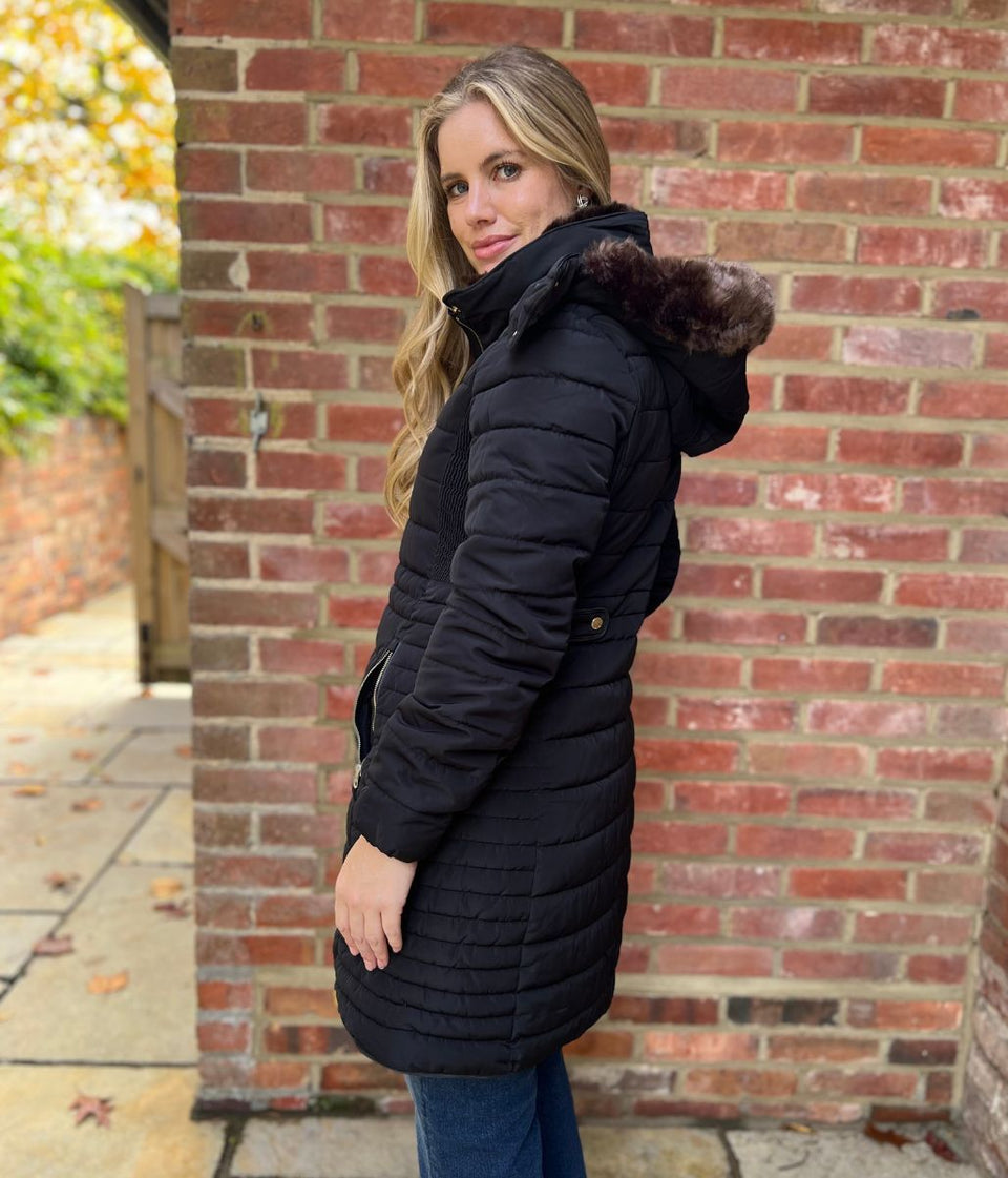 Black Cherington Padded Coat