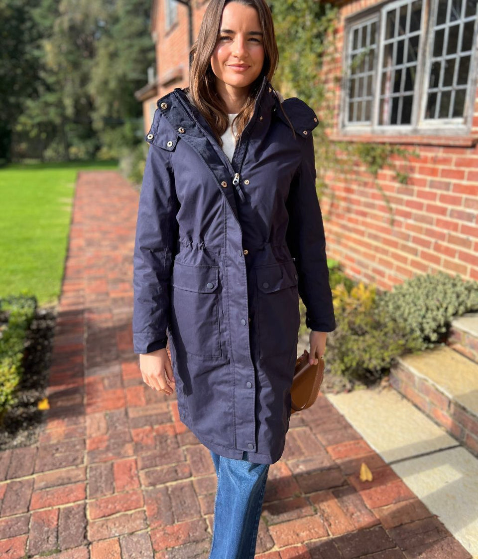 Navy Loxley Waterproof Coat