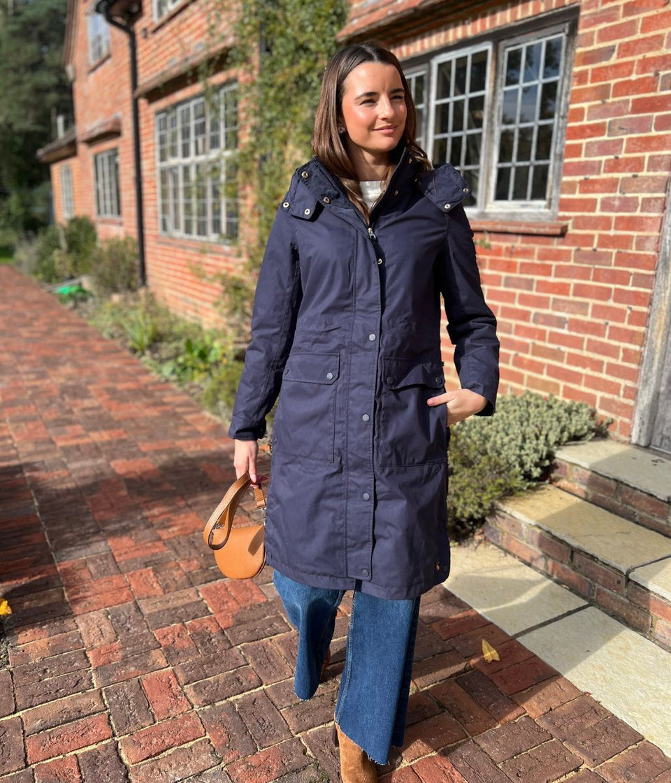 Navy Loxley Waterproof Coat