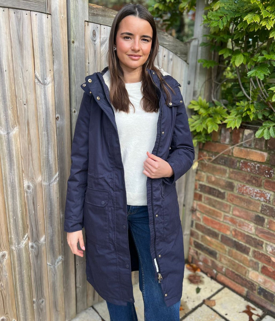 Navy Loxley Waterproof Coat