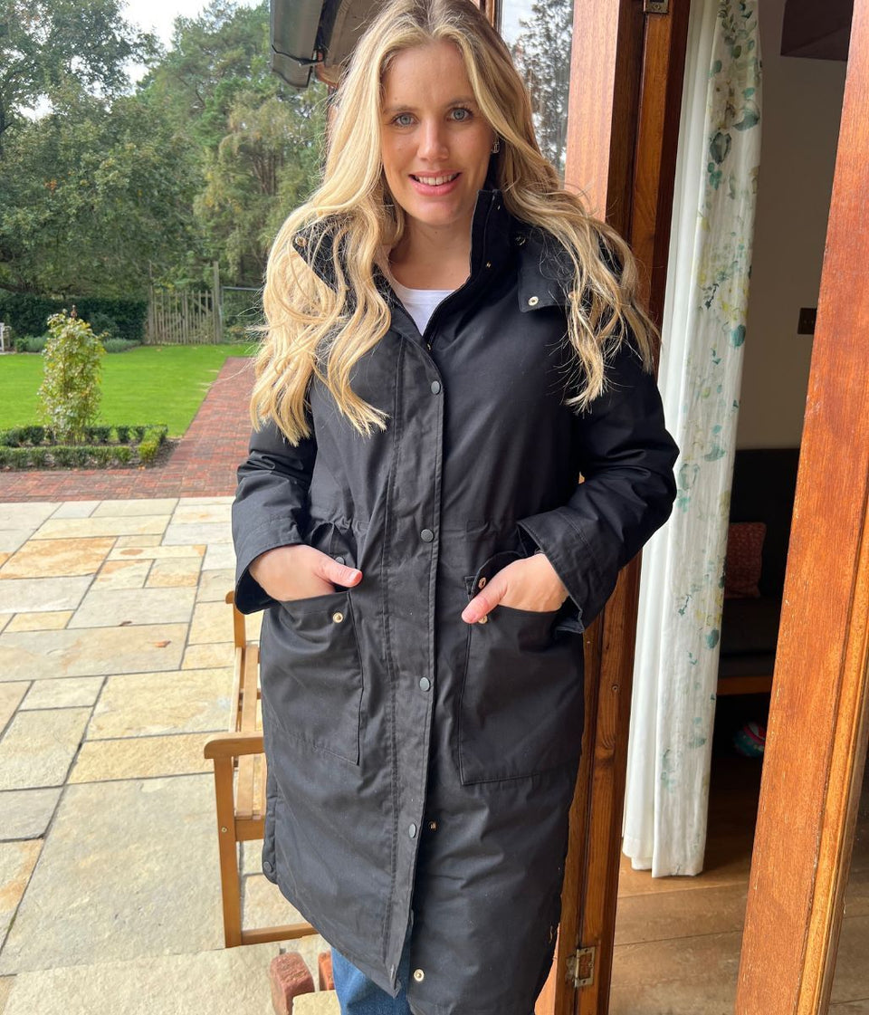 Black Loxley Sherpa Lined Waterproof Coat