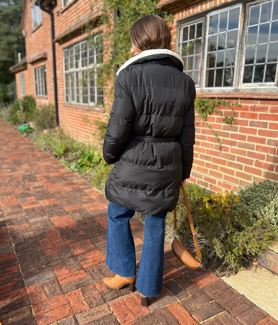 Black Brave Soul Deanne Sherpa Lined Padded Coat