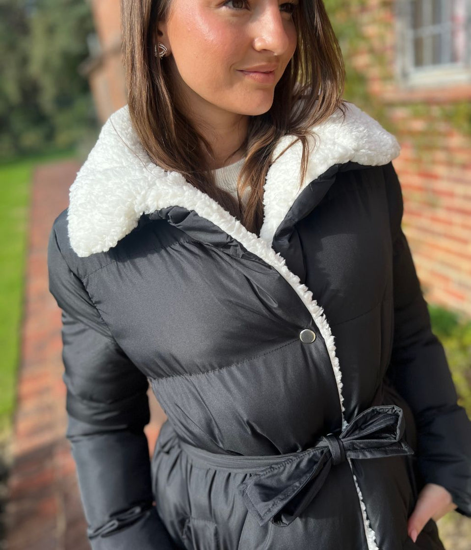 Black Brave Soul Deanne Sherpa Lined Padded Coat