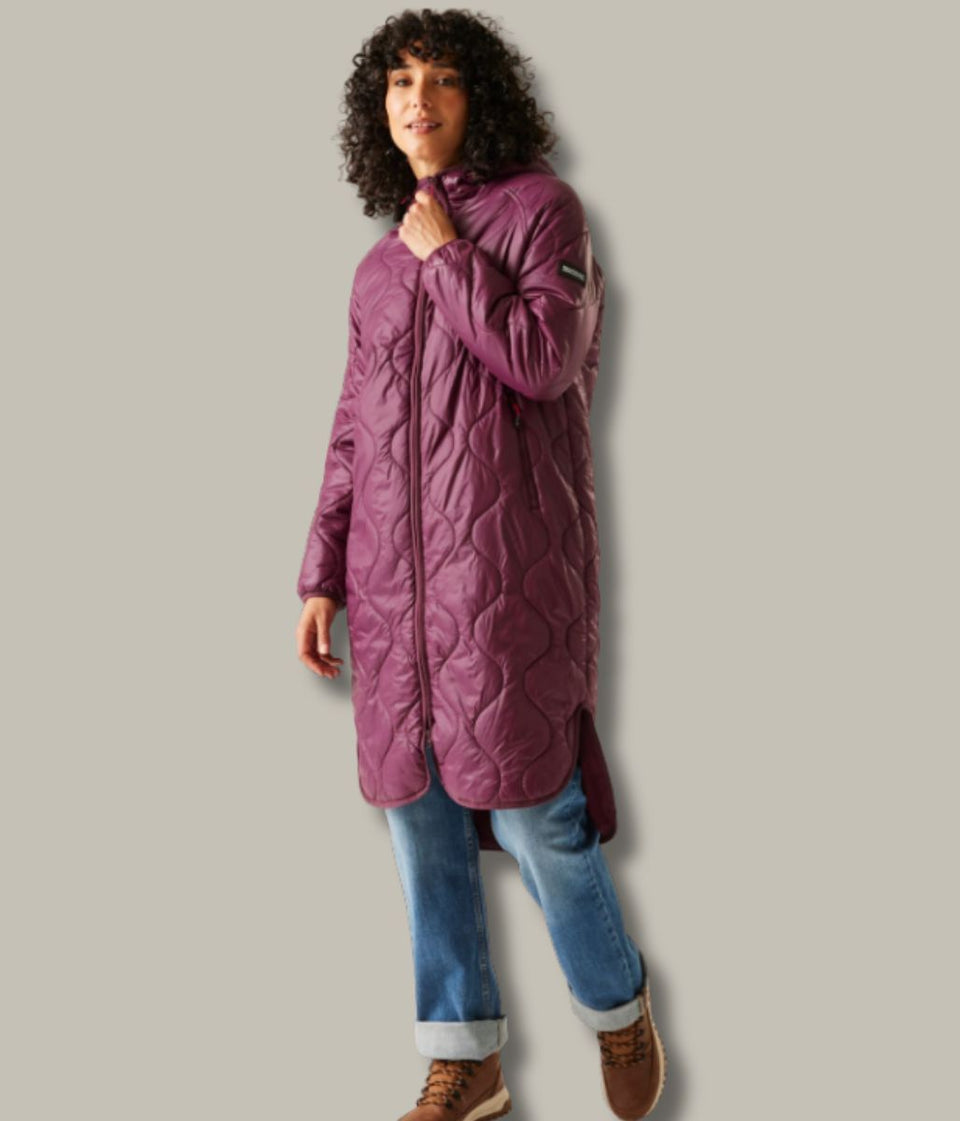 Fig Purple Triea Quilted Jacket