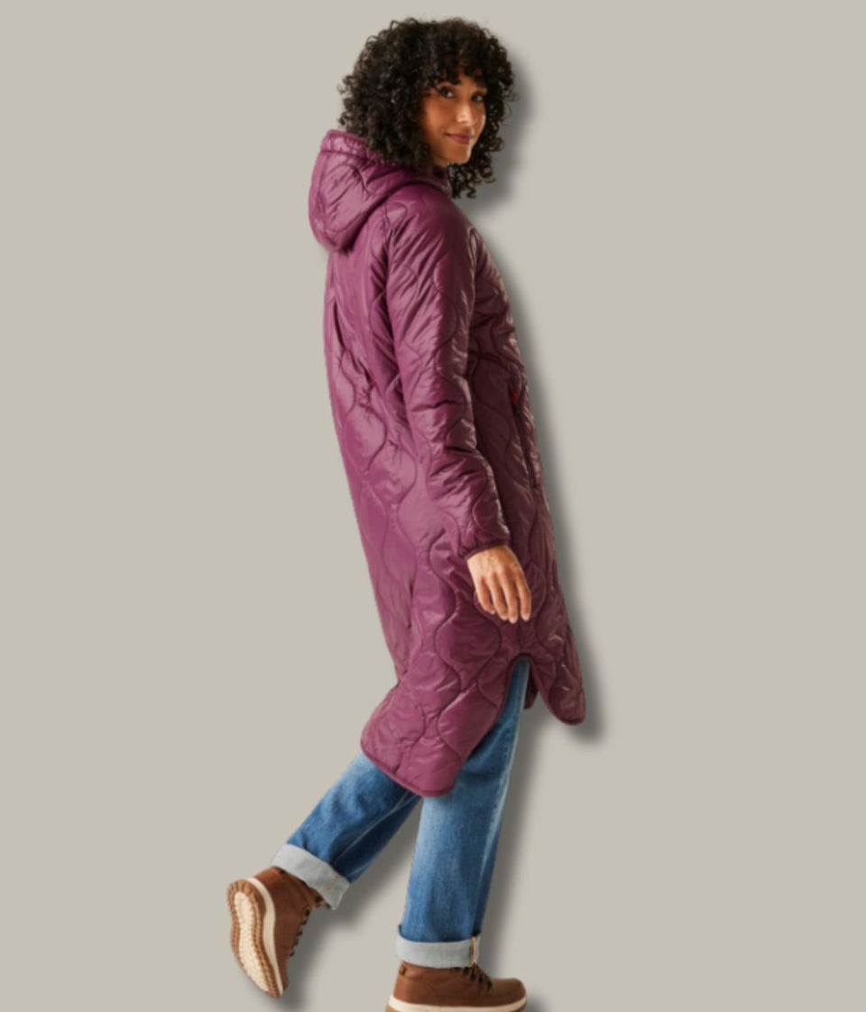 Fig Purple Triea Quilted Jacket