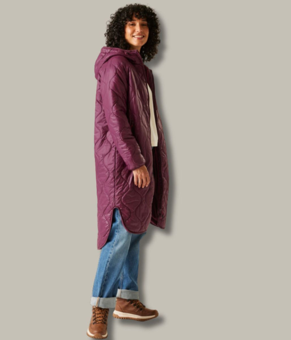 Fig Purple Triea Quilted Jacket