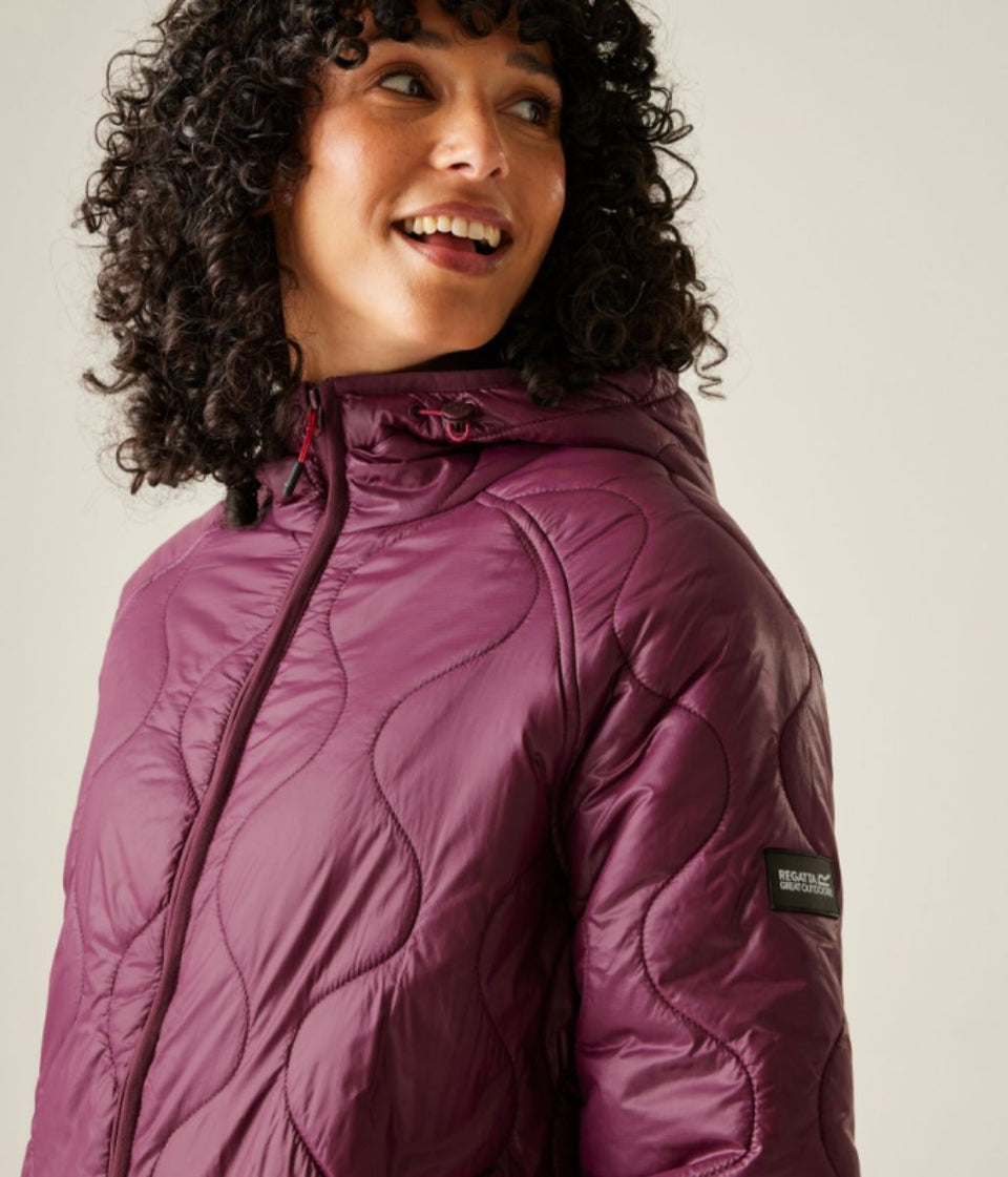 Fig Purple Triea Quilted Jacket