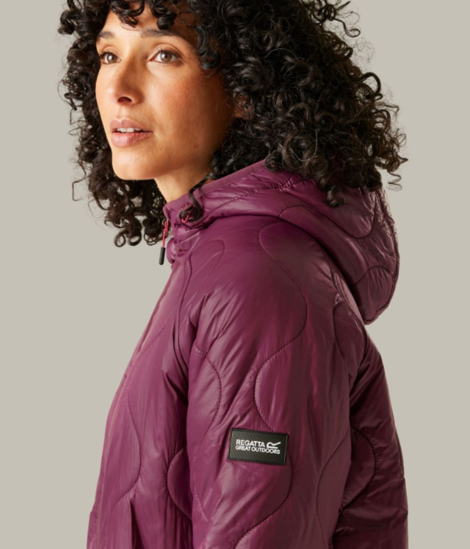 Fig Purple Triea Quilted Jacket