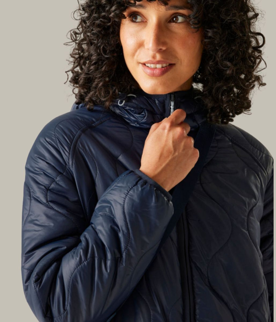 Navy Triea Quilted Jacket