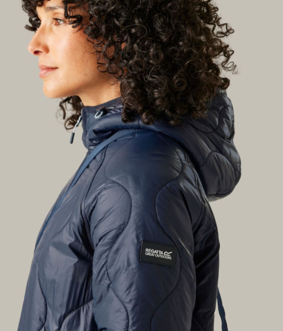 Navy Triea Quilted Jacket