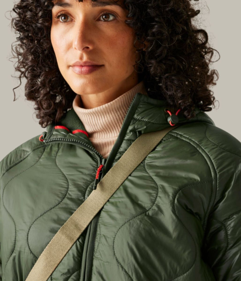 Khaki Triea Quilted Jacket