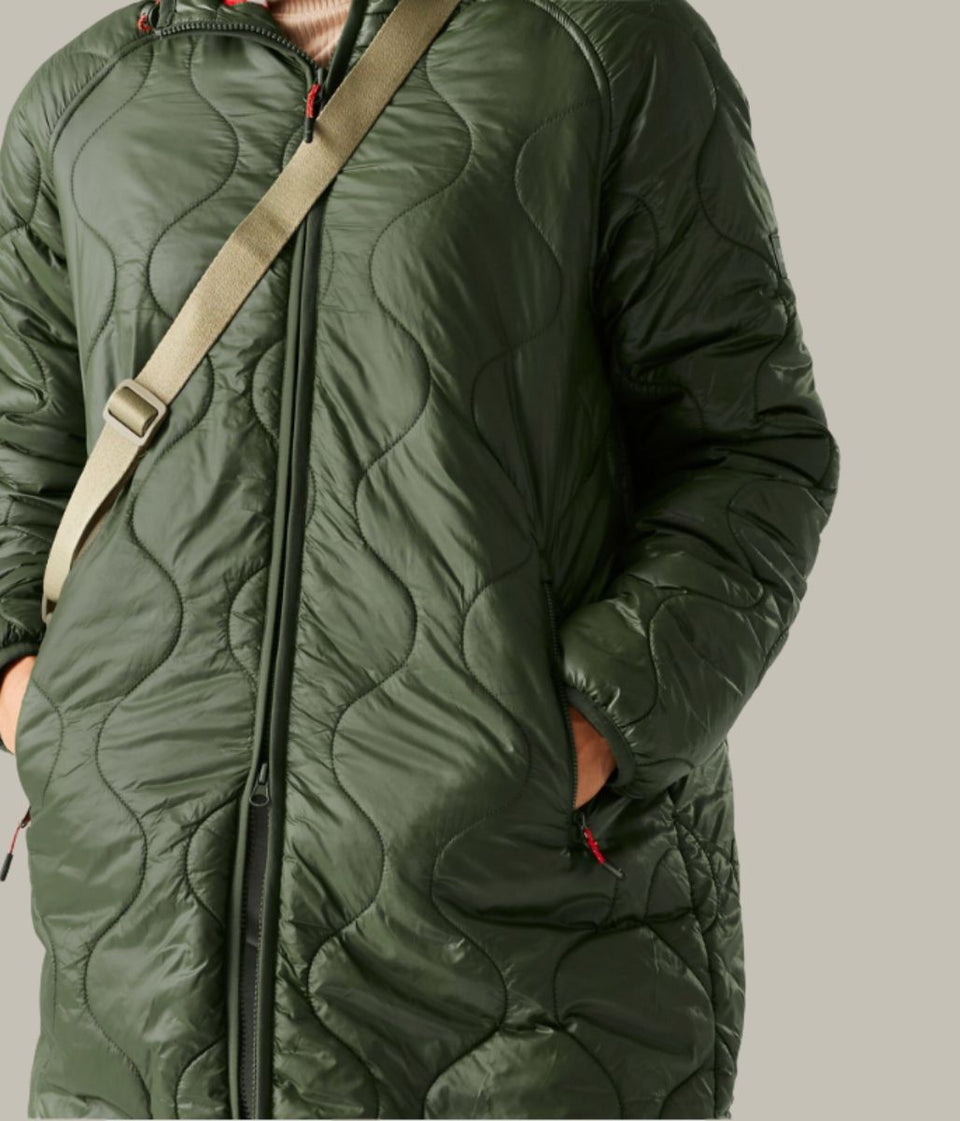 Khaki Triea Quilted Jacket
