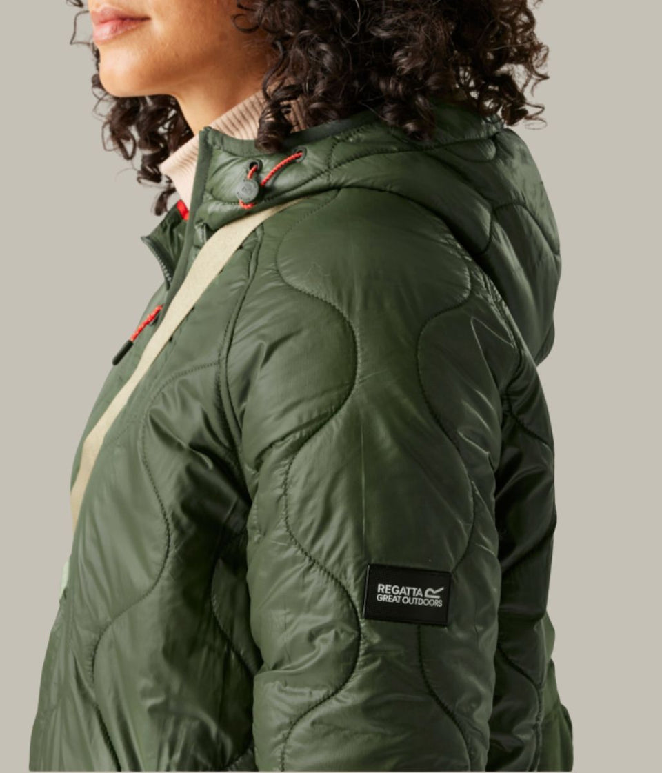 Khaki Triea Quilted Jacket