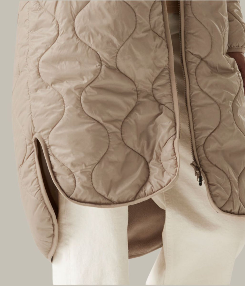 Taupe Triea Quilted Jacket