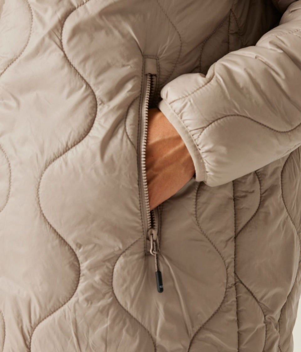 Taupe Triea Quilted Jacket