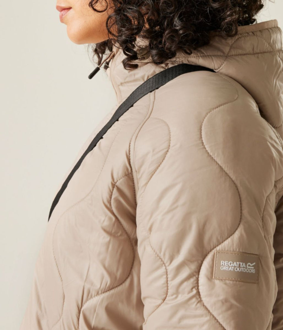 Taupe Triea Quilted Jacket
