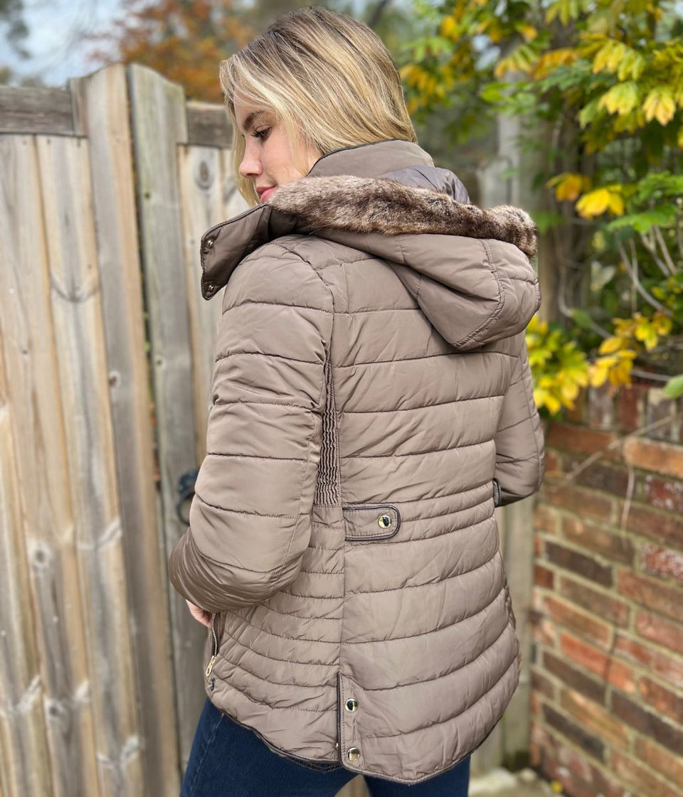 Chocolate Gosway Quilted Jacket - Seconds