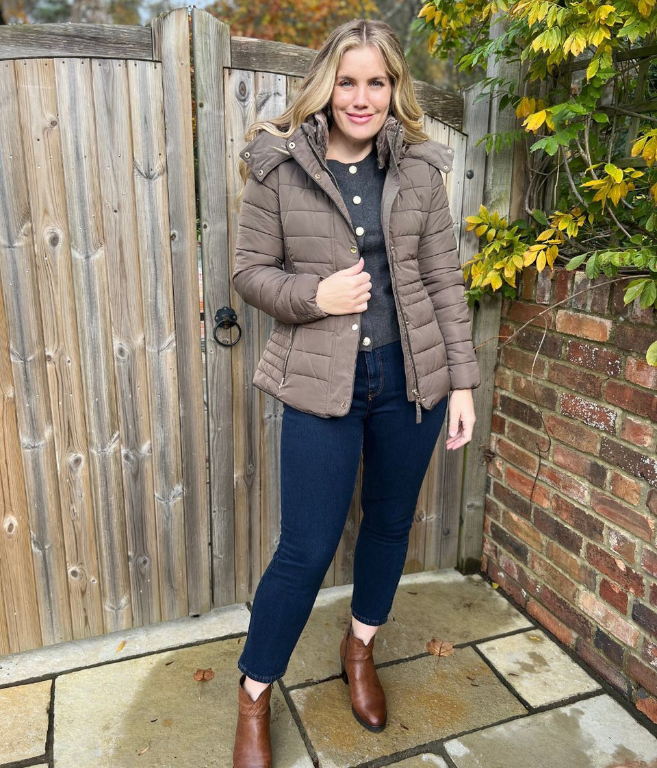 Chocolate Gosway Quilted Jacket - Seconds