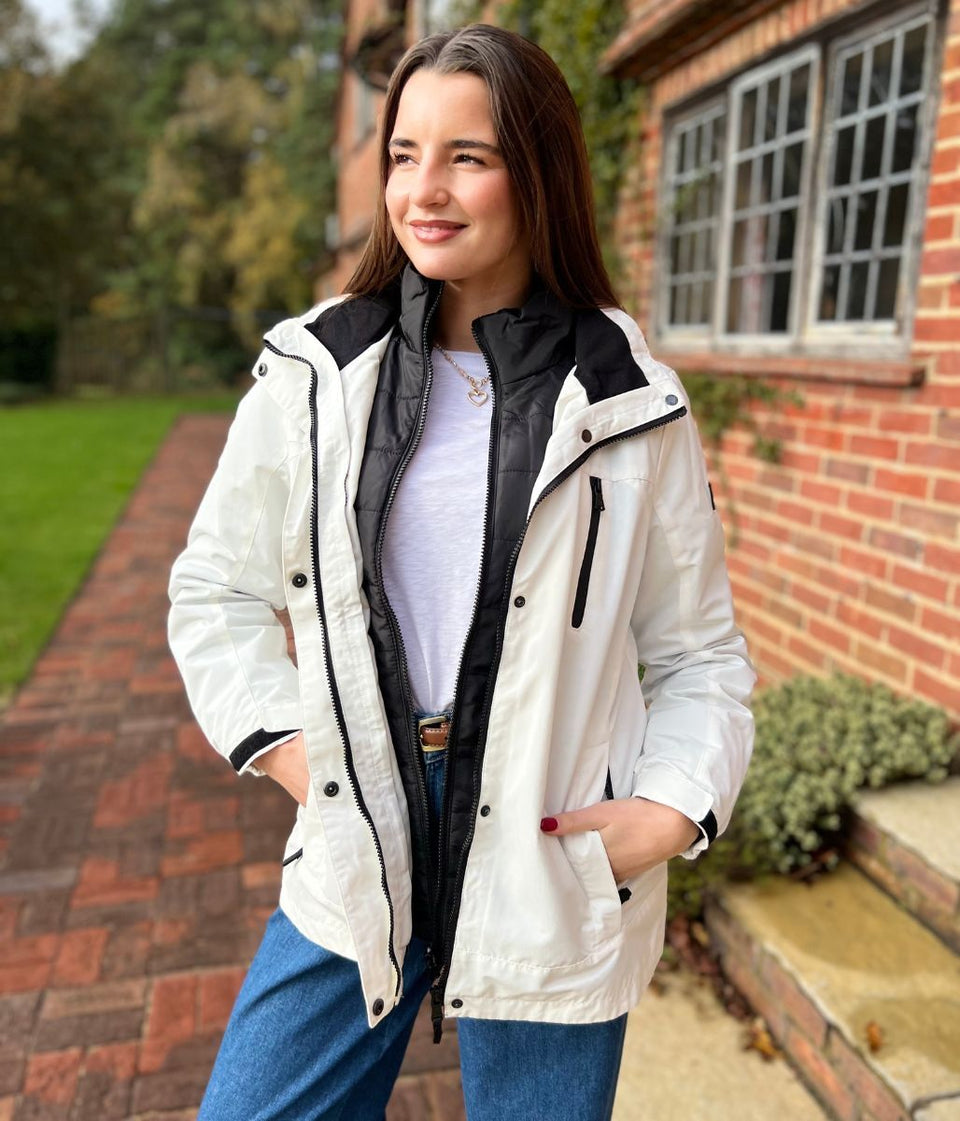 CK White 3 in 1 Water Resistant Coat