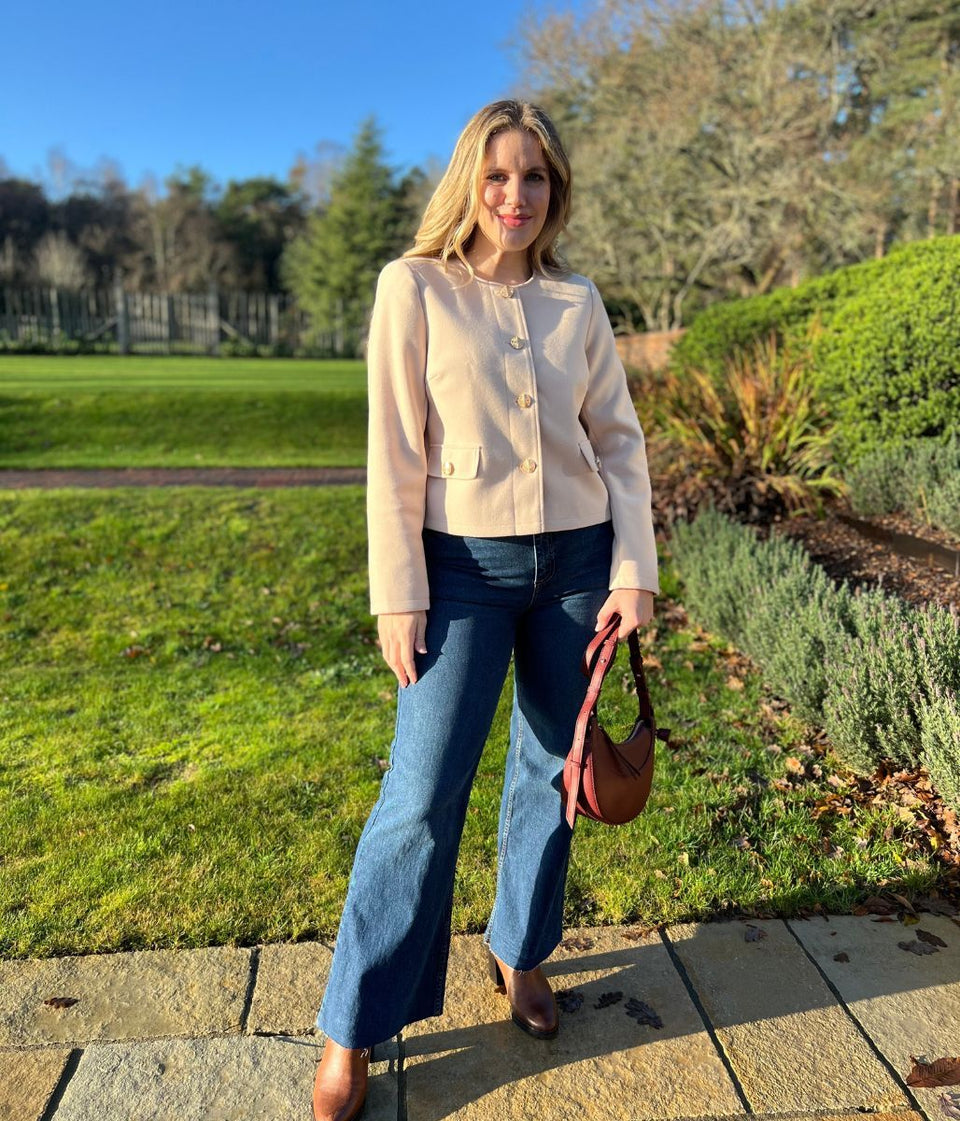 Natural Smart Buttoned Jacket