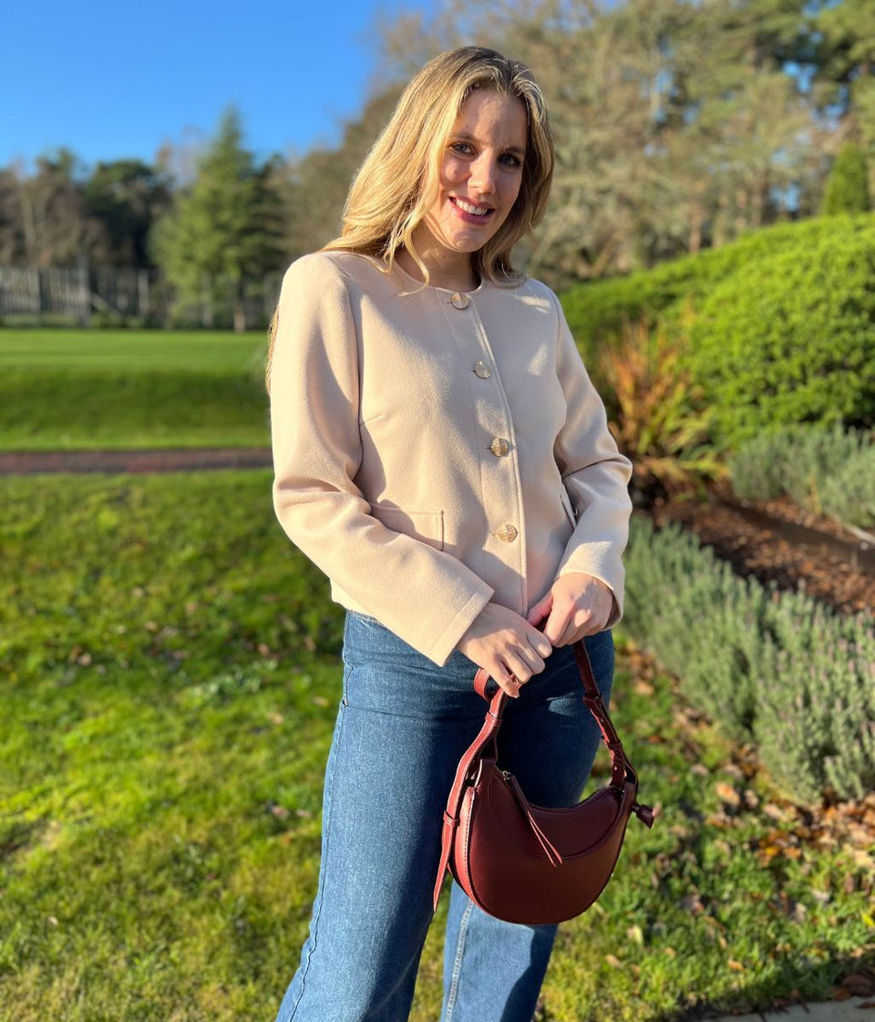 Natural Smart Buttoned Jacket