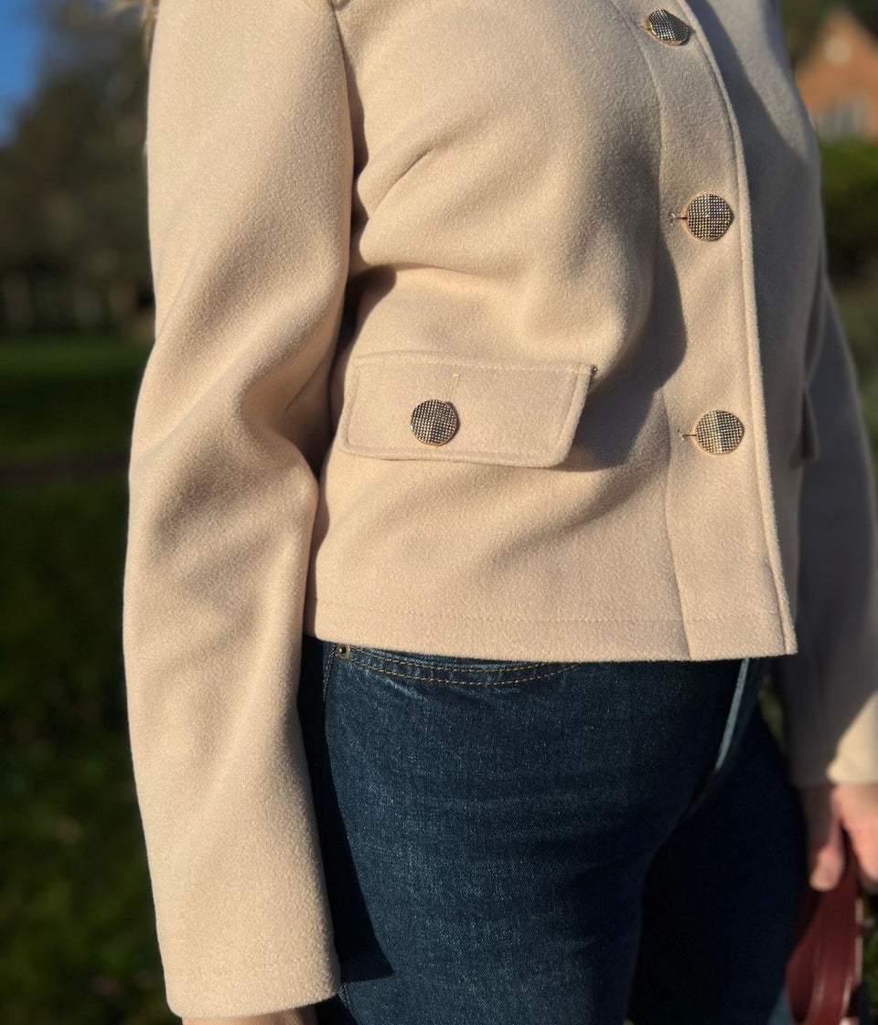Natural Smart Buttoned Jacket