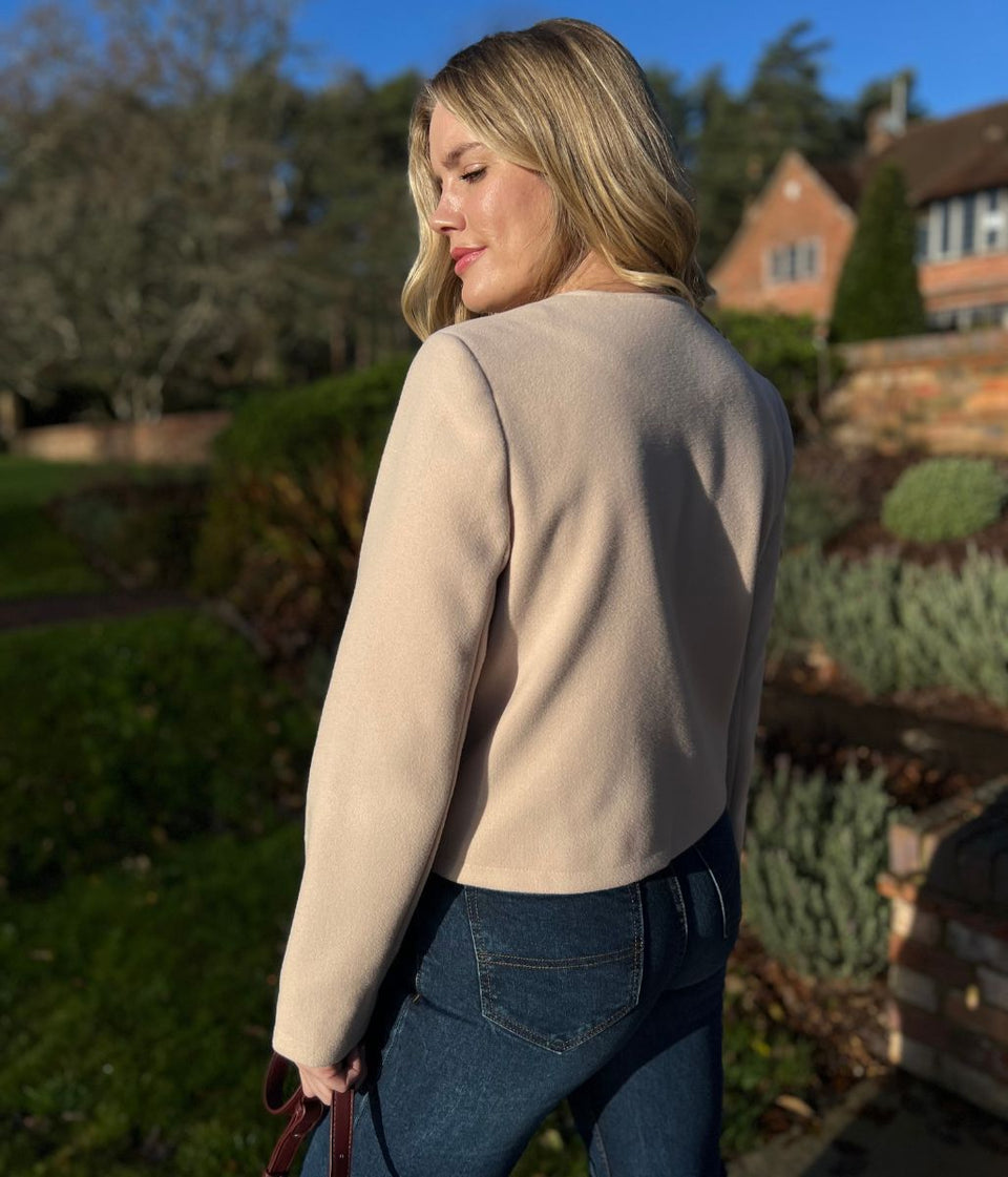 Natural Smart Buttoned Jacket