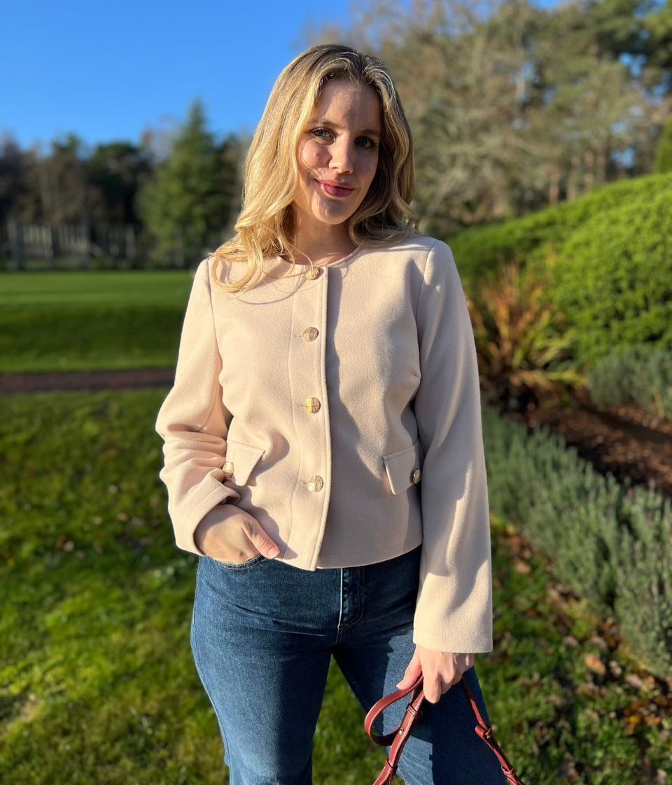 Natural Smart Buttoned Jacket