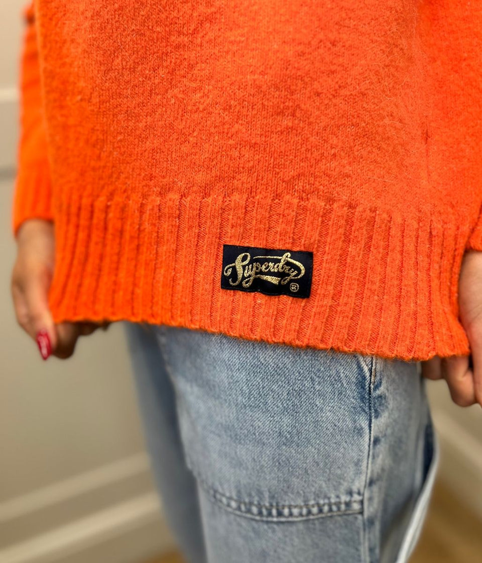 Orange Essential Crew Neck Jumper