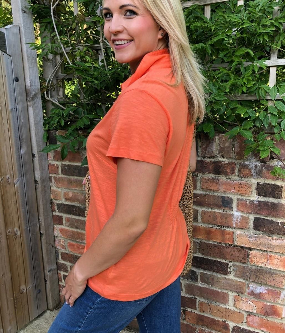 Orange Cotton Jersey Shirt