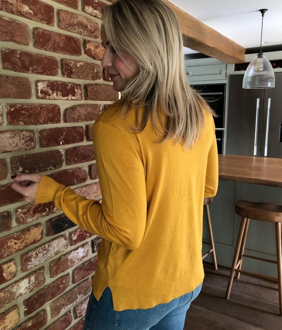 Mustard Classic Crew Neck Jumper