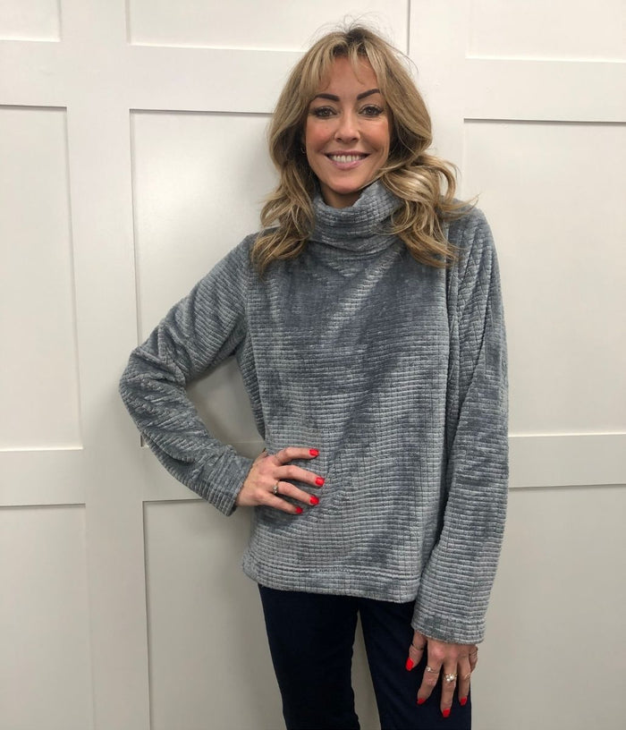 Grey sale fluffy jumper