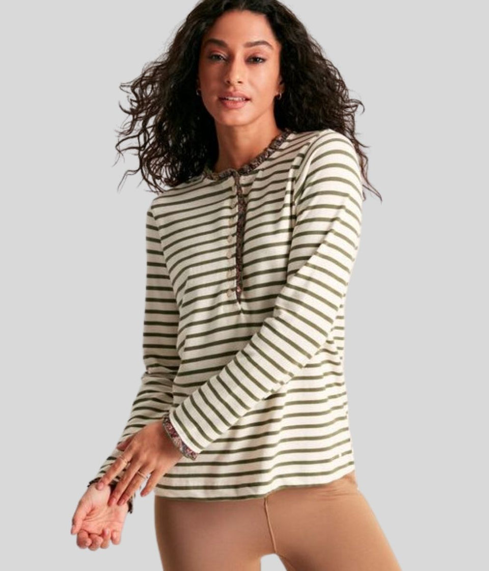 Olive Daphne Striped Top