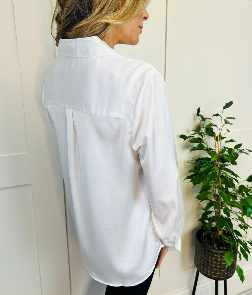 Ivory Satin Shirt