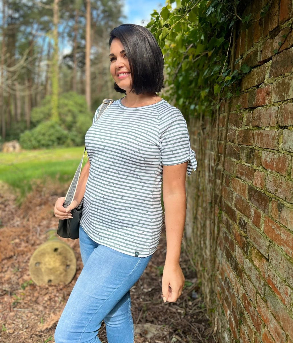 Teal Striped Penelope Tee