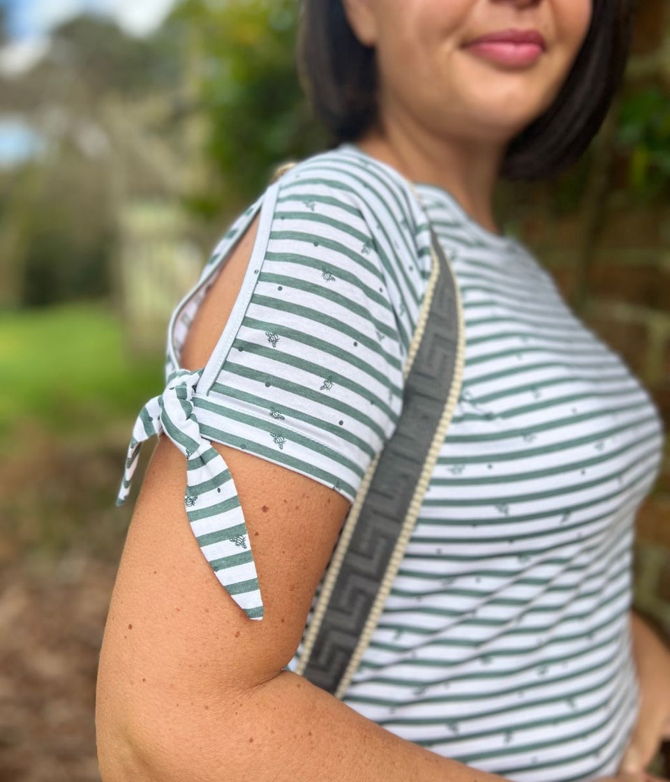 Teal Striped Penelope Tee