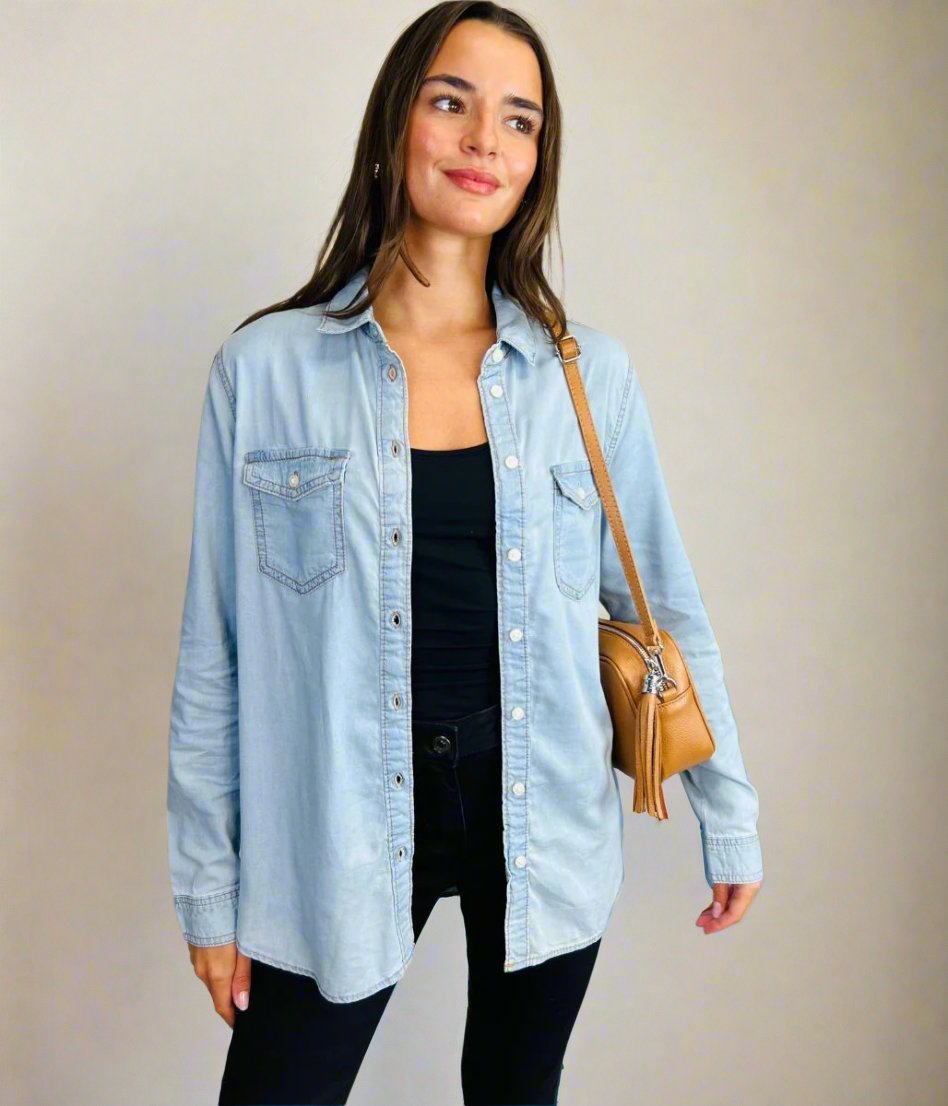 Light Blue Lightweight Denim Shirt