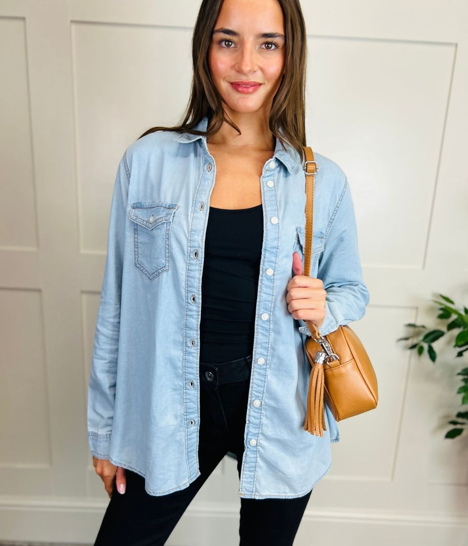 Light Blue Lightweight Denim Shirt