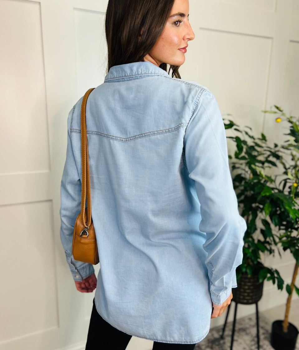 Light Blue Lightweight Denim Shirt