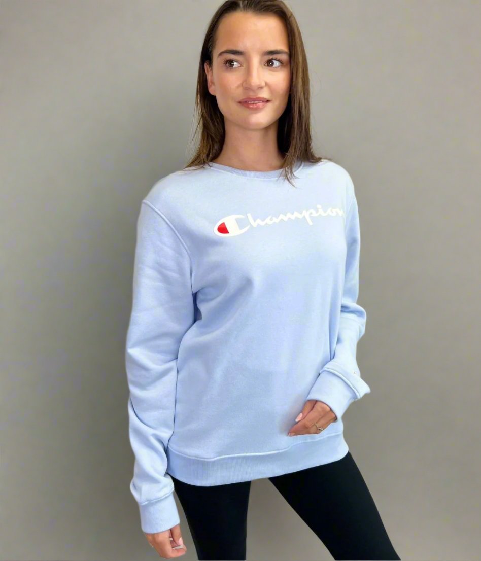 Champion sweater light blue 2018 best sale