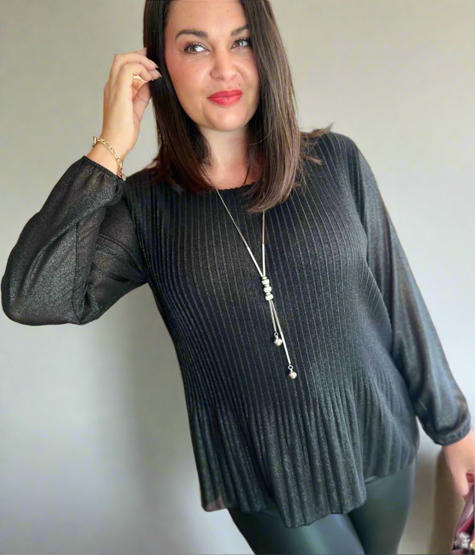 silver necklace blouse